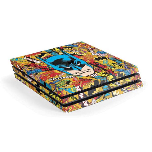 DC Comics Batman Mask Vintage Pattern PlayStation PS4 Skins