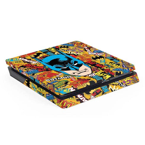 DC Comics Batman Mask Vintage Pattern PS4 Slim Skin