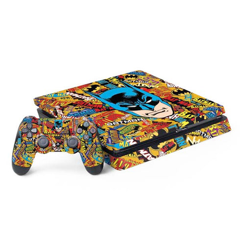 DC Comics Batman Mask Vintage Pattern PlayStation PS4 Skins