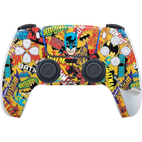 DC Comics Batman Mask Vintage Pattern PS5 Pro Disk Bundle Skin