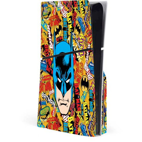 DC Comics Batman Mask Vintage Pattern PlayStation PS5 Skins