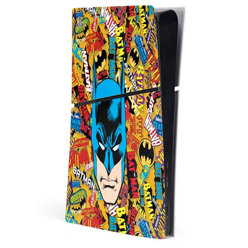 DC Comics Batman Mask Vintage Pattern PlayStation PS5 Skins