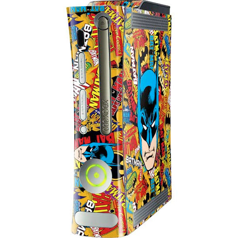 DC Comics Batman Mask Vintage Pattern Xbox 360 (Includes HDD) Skin