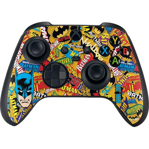 DC Comics Batman Mask Vintage Pattern Xbox Series X Skins