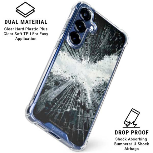 DC Comics Batman Dark Knight Rises Poster Galaxy S25 FE Clear Case