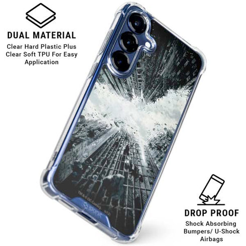 DC Comics Batman Dark Knight Rises Poster Galaxy S25 Plus Clear Case
