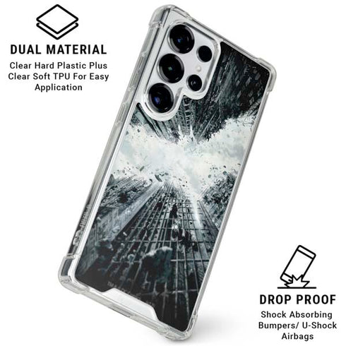 DC Comics Batman Dark Knight Rises Poster Galaxy S25 Ultra Clear Case