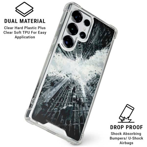 DC Comics Batman Dark Knight Rises Poster Galaxy S26 Ultra Clear Case