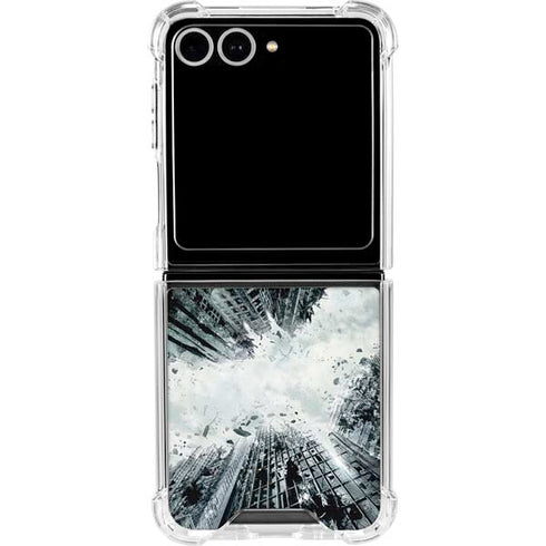 DC Comics Batman Dark Knight Rises Poster Galaxy Z Flip7 Clear Case