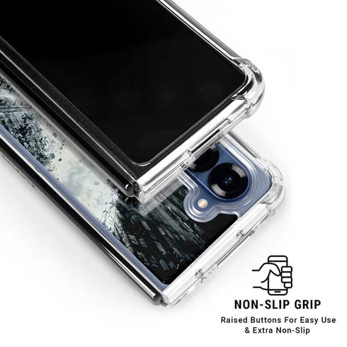 DC Comics Batman Dark Knight Rises Poster Galaxy Z Fold7 Clear Case