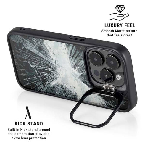 DC Comics Batman Dark Knight Rises Poster iPhone 14 Pro Kickstand Case