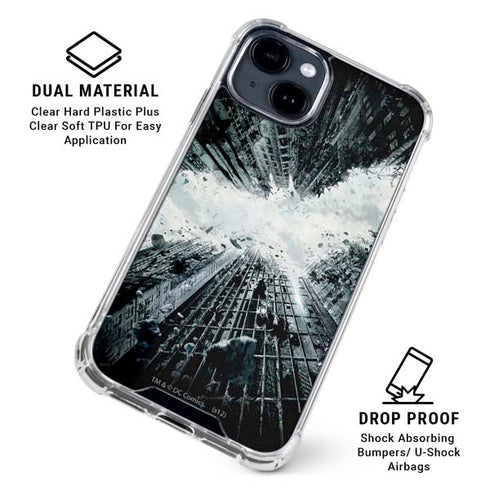 DC Comics Batman Dark Knight Rises Poster iPhone 15 Clear Case