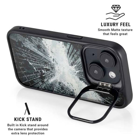 DC Comics Batman Dark Knight Rises Poster iPhone 15 Kickstand Case