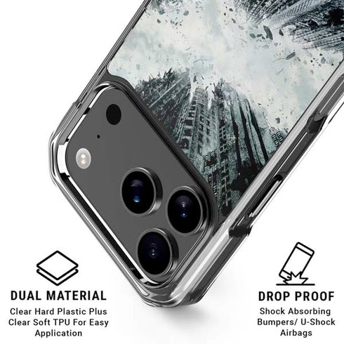 DC Comics Batman Dark Knight Rises Poster iPhone 17 Pro Max Clear Case