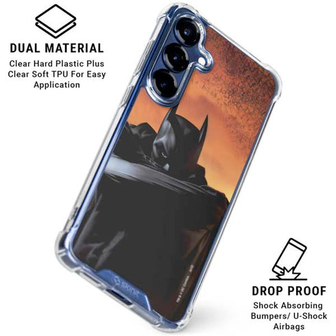 DC Comics Batman Begins Art Galaxy S25 Plus Clear Case