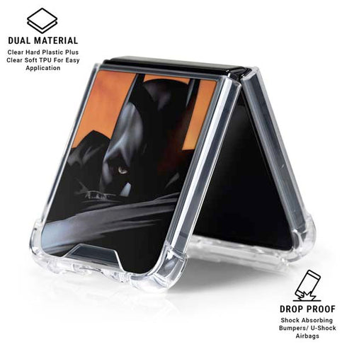 DC Comics Batman Begins Art Galaxy Z Flip6 Clear Case