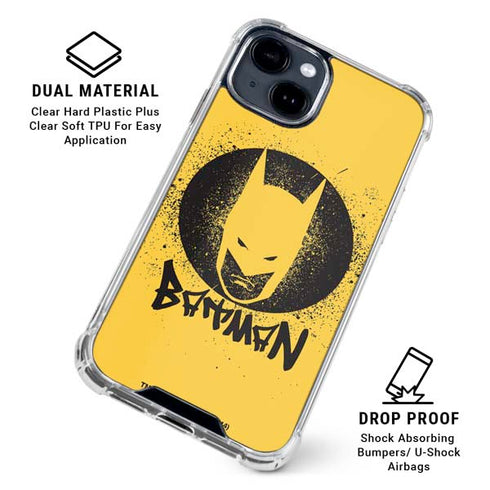 DC Comics Batman Graffiti Art iPhone 15 Clear Case