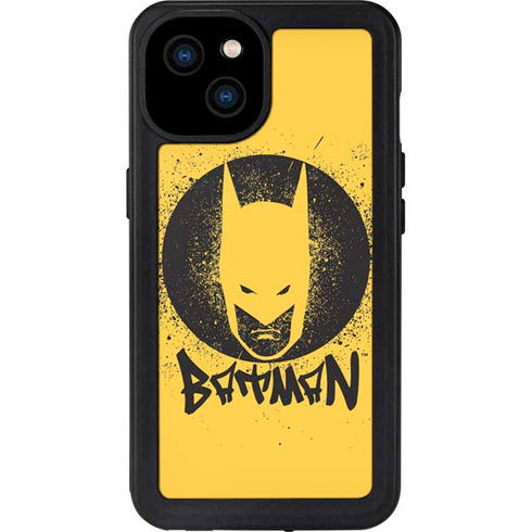 DC Comics Batman Graffiti Art iPhone 15 Plus Waterproof Case