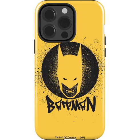 DC Comics Batman Graffiti Art iPhone 15 Pro Impact Case