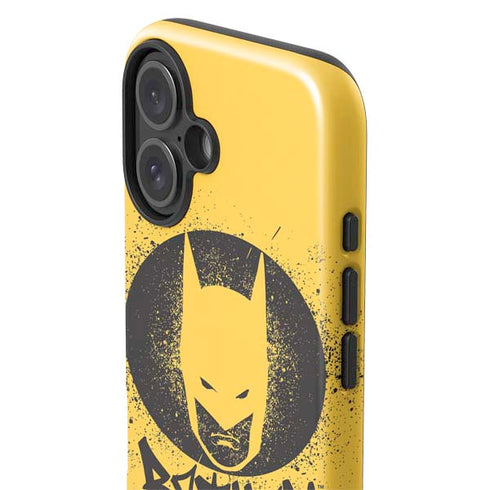 DC Comics Batman Graffiti Art iPhone 16 Plus Impact Case