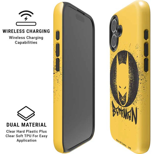 DC Comics Batman Graffiti Art iPhone 16 Plus Magsafe Impact Case