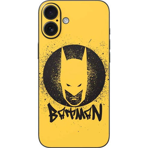 DC Comics Batman Graffiti Art iPhone 16 Plus Skin