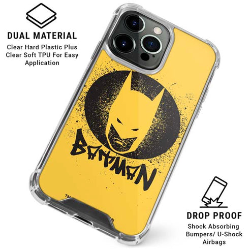 DC Comics Batman Graffiti Art iPhone 16 Pro Max Clear Case