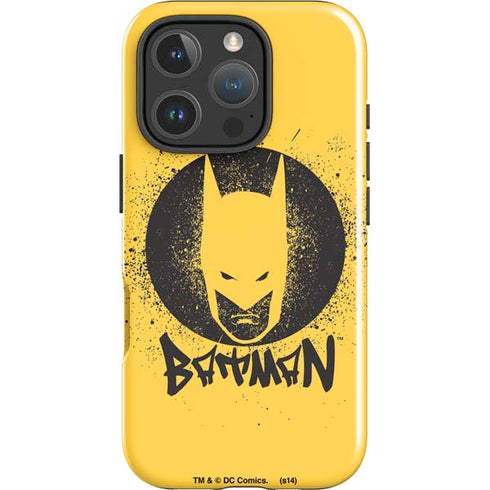 DC Comics Batman Graffiti Art iPhone 16 Pro Max Impact Case
