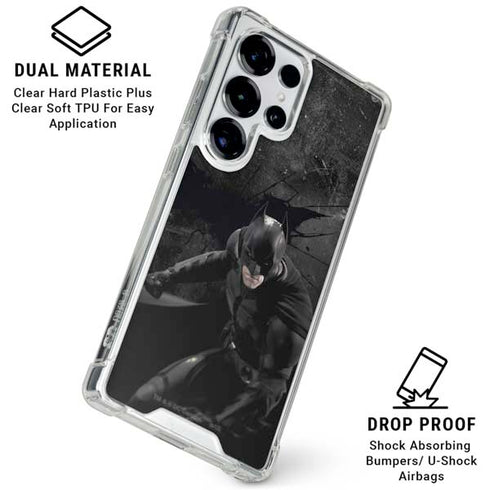 DC Comics Batman in Black Galaxy S25 Ultra Clear Case