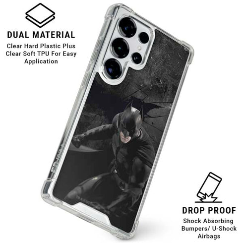 DC Comics Batman in Black Galaxy S26 Ultra Clear Case
