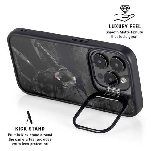 DC Comics Batman in Black iPhone 14 Pro Max Kickstand Case