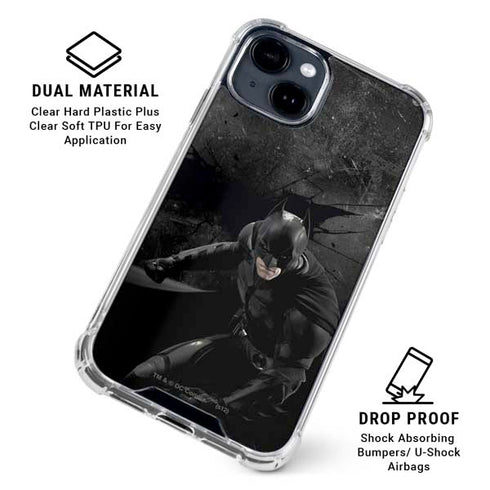 DC Comics Batman in Black iPhone 15 Clear Case