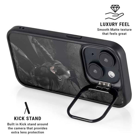 DC Comics Batman in Black iPhone 15 Kickstand Case