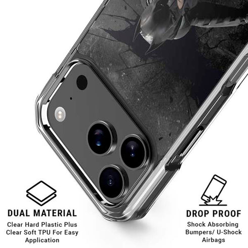 DC Comics Batman in Black iPhone 18 Pro Clear Case