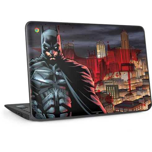 DC Comics Batman The Dark Knight Comic Art in Gotham City HP Chromebook Skin