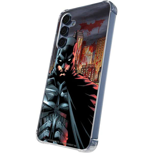 DC Comics Batman The Dark Knight Comic Art in Gotham City Galaxy A35 5G Clear Case