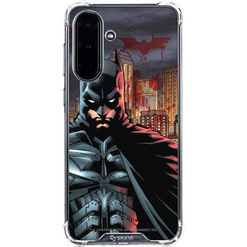 DC Comics Batman The Dark Knight Comic Art in Gotham City Galaxy A36 5G Clear Case