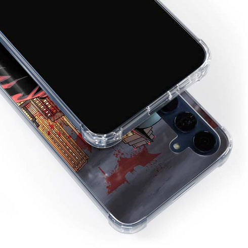 DC Comics Batman The Dark Knight Comic Art in Gotham City Galaxy A55 5G Clear Case