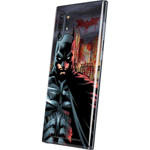DC Comics Batman The Dark Knight Comic Art in Gotham City Galaxy Note 10 Plus Skin