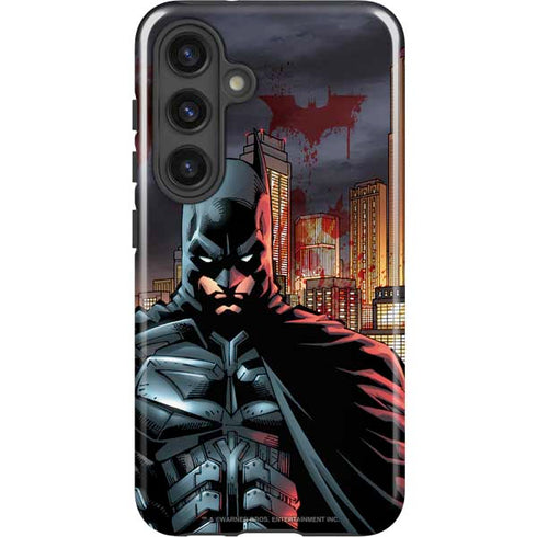 DC Comics Batman The Dark Knight Comic Art in Gotham City Galaxy S25 Impact Case