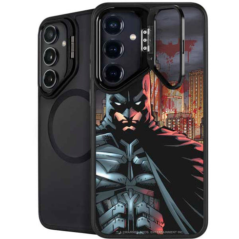 DC Comics Batman The Dark Knight Comic Art in Gotham City Galaxy S25 Plus Kickstand Case