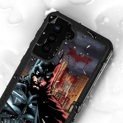 DC Comics Batman The Dark Knight Comic Art in Gotham City Galaxy S24 Plus Waterproof Case