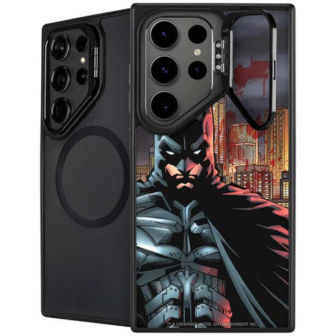 DC Comics Batman The Dark Knight Comic Art in Gotham City Galaxy S25 Ultra Kickstand Case