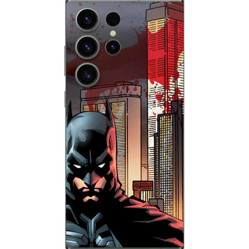 DC Comics Batman The Dark Knight Comic Art in Gotham City Galaxy S25 Ultra Skin