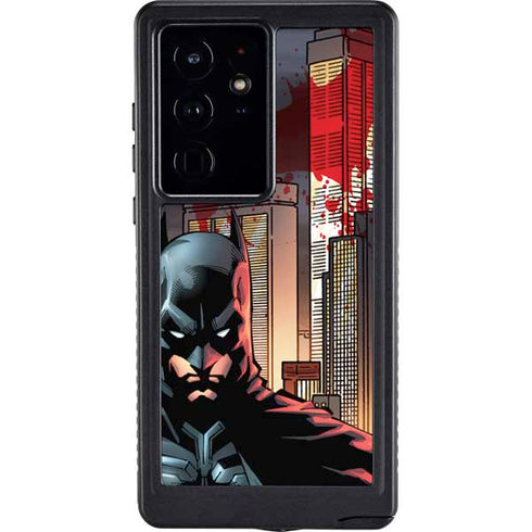 DC Comics Batman The Dark Knight Comic Art in Gotham City Galaxy S24 Ultra Waterproof Case