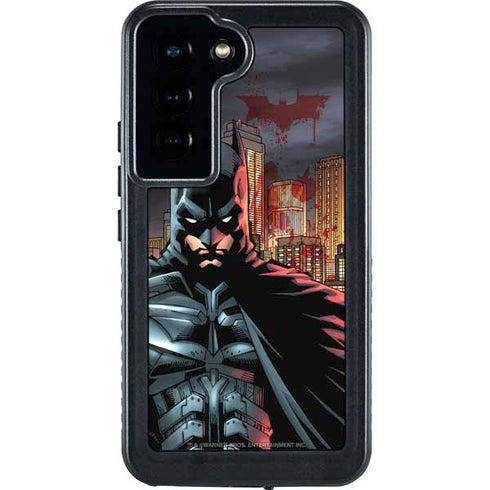 DC Comics Batman The Dark Knight Comic Art in Gotham City Galaxy S24 Waterproof Case
