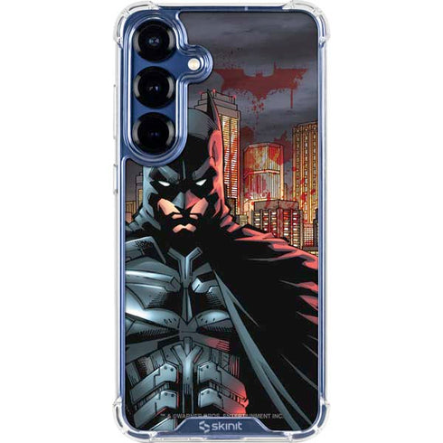 DC Comics Batman The Dark Knight Comic Art in Gotham City Galaxy S25 Clear Case