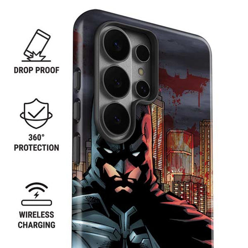 DC Comics Batman The Dark Knight Comic Art in Gotham City Galaxy S26 Ultra Impact Case