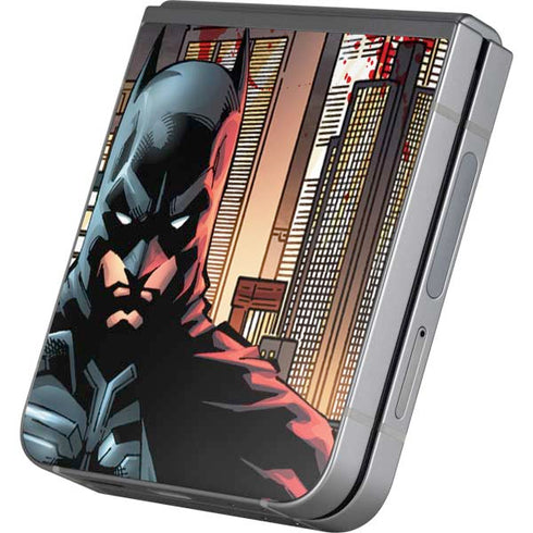 DC Comics Batman The Dark Knight Comic Art in Gotham City Galaxy Z Flip6 Skin