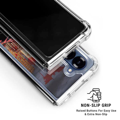 DC Comics Batman The Dark Knight Comic Art in Gotham City Galaxy Z Fold6 Clear Case